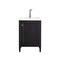 James Martin Vanities Britannia 24in Single Vanity, Black Onyx w/ White Glossy Composite Stone Top E652V24BKOWG - alternate 1